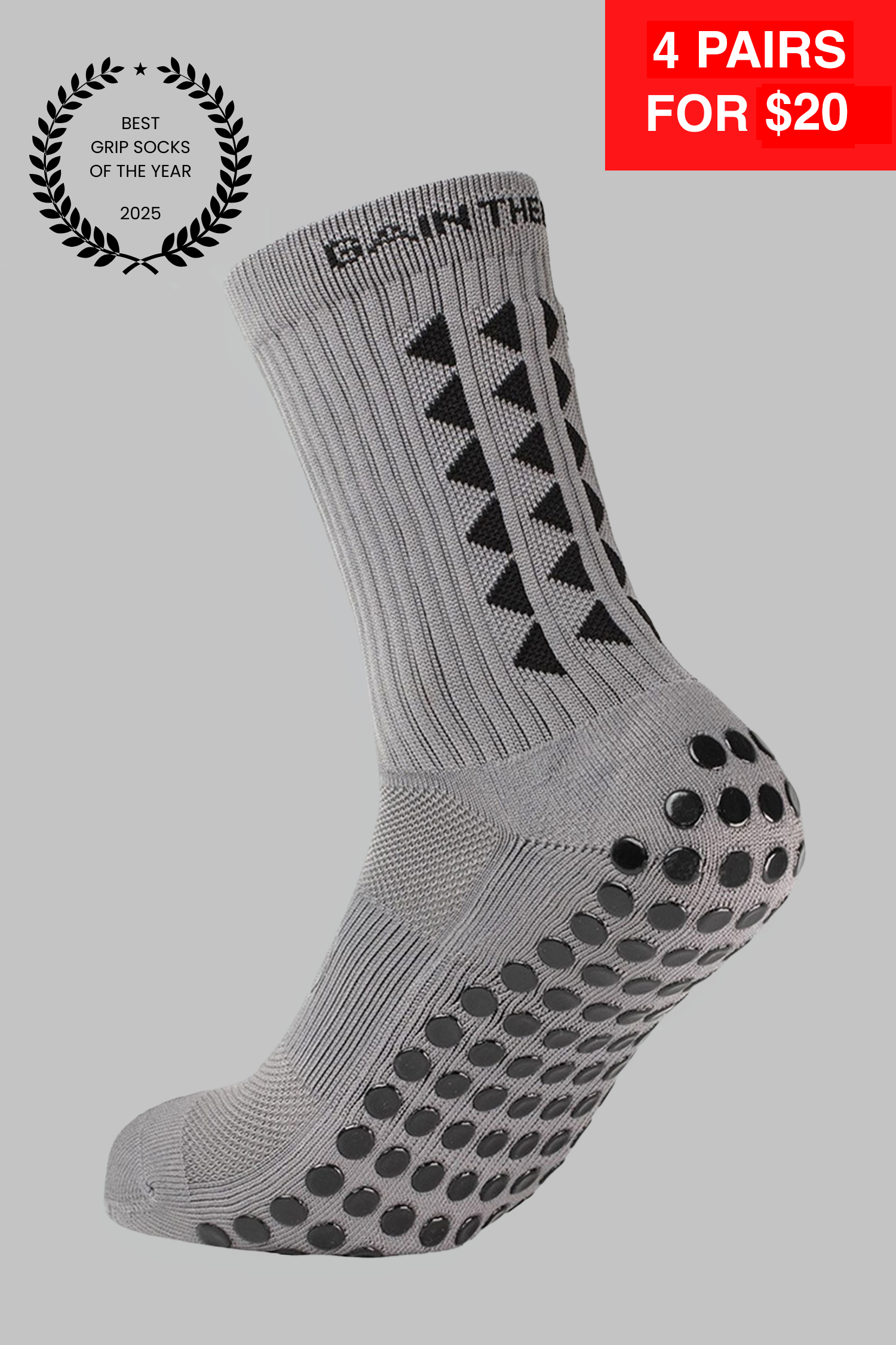 GRIP SOCKS 3.0  MidCalf Length - Grey