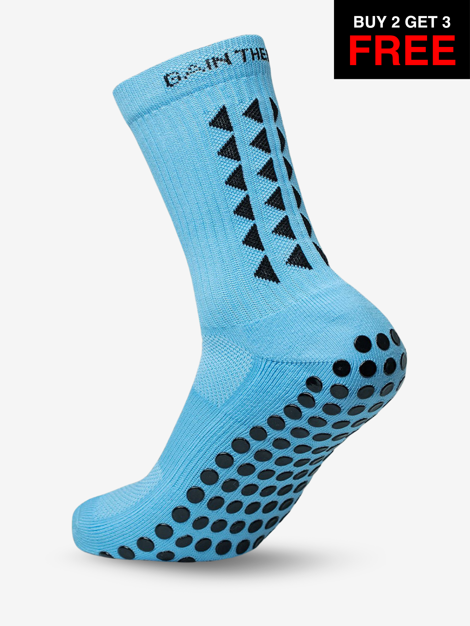 GRIP SOCKS 3.0  MidCalf Length - Light Blue - SALE BUY 2 GET 3 FREE