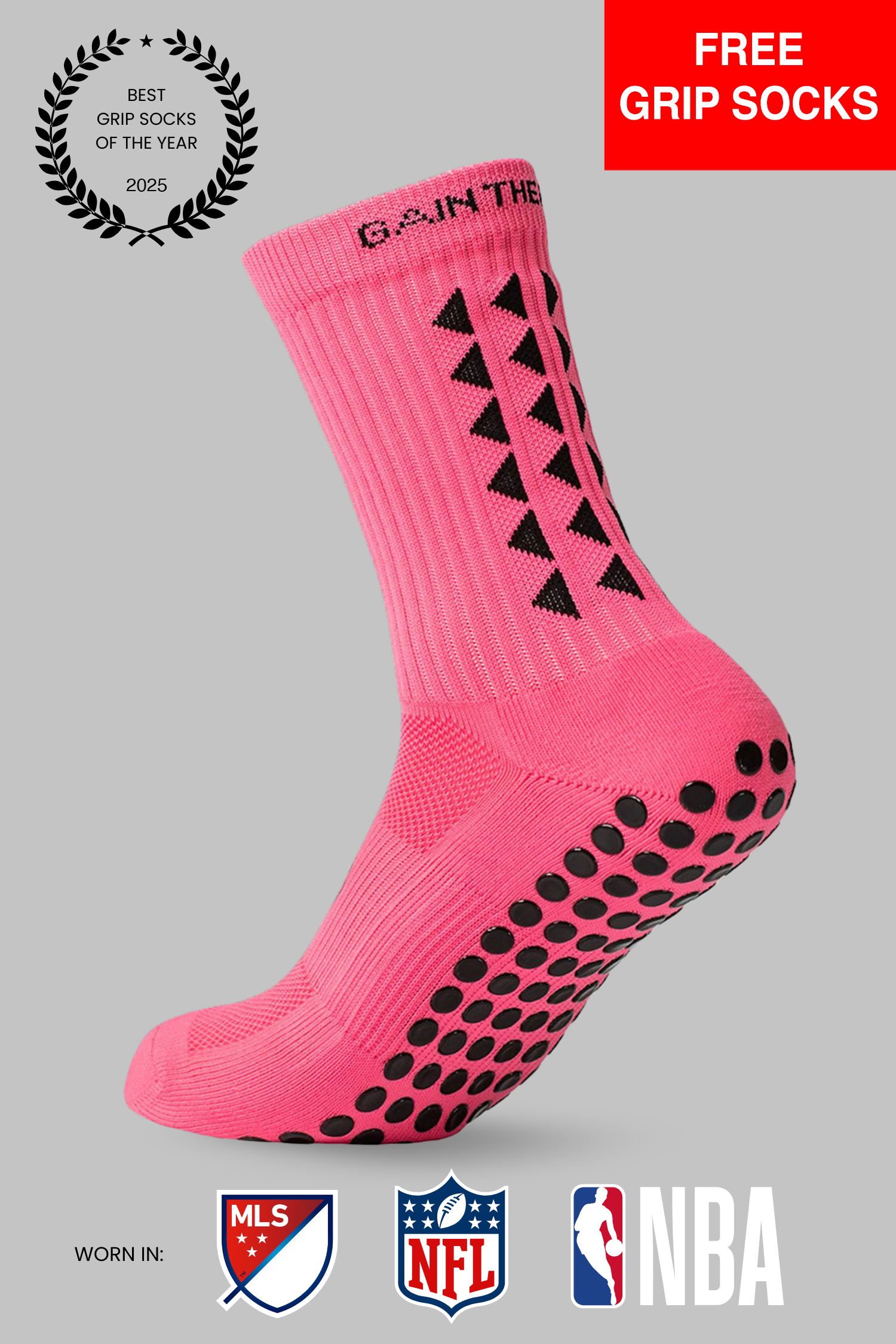 GRIP SOCKS 3.0  MidCalf Length - Pink