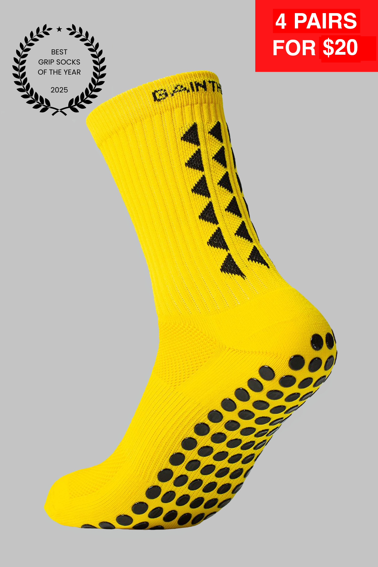 GRIP SOCKS 3.0  MidCalf Length - Yellow