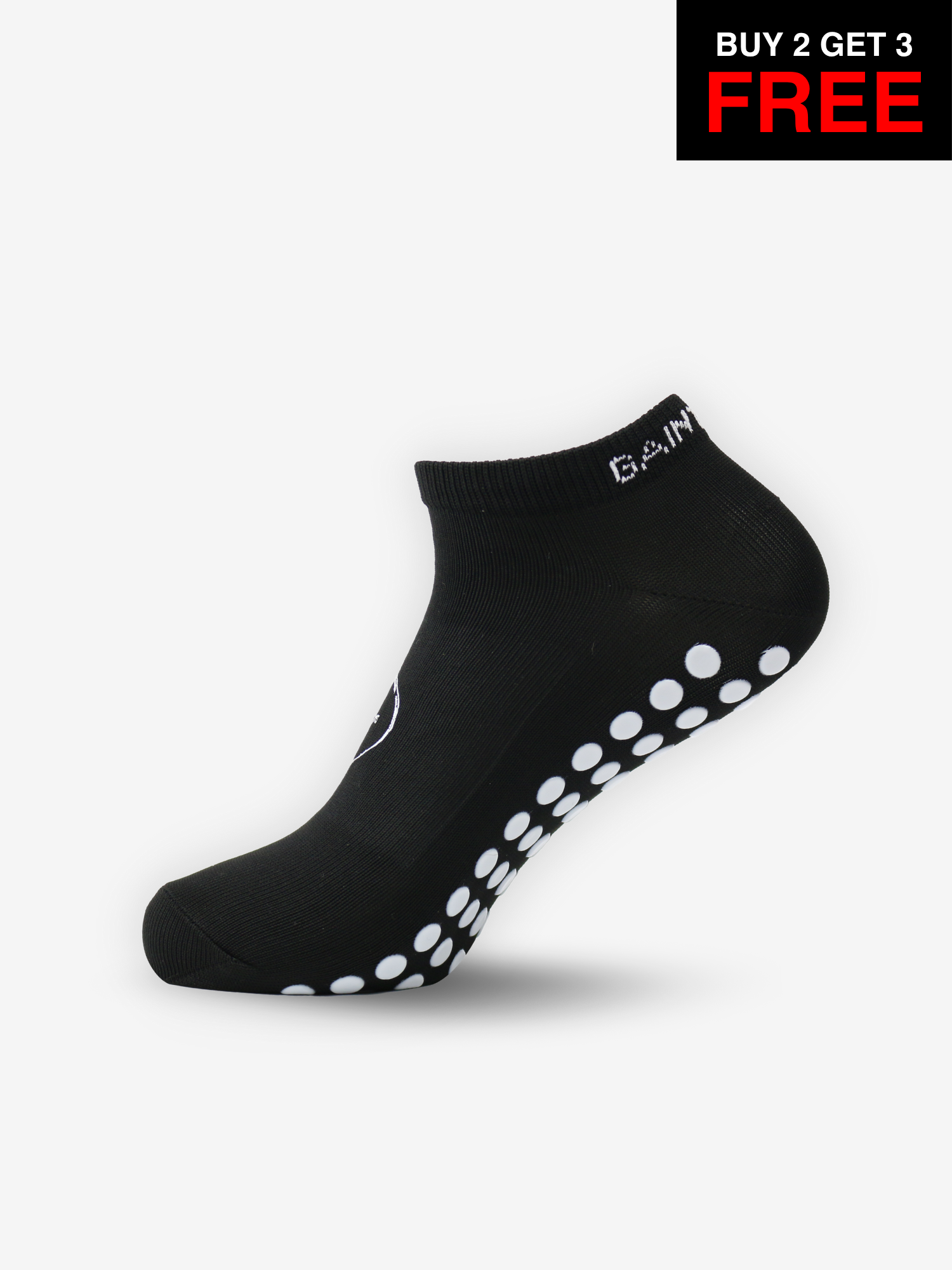Ankle Grip Socks - Black - SALE BUY 2 GET 3 FREE