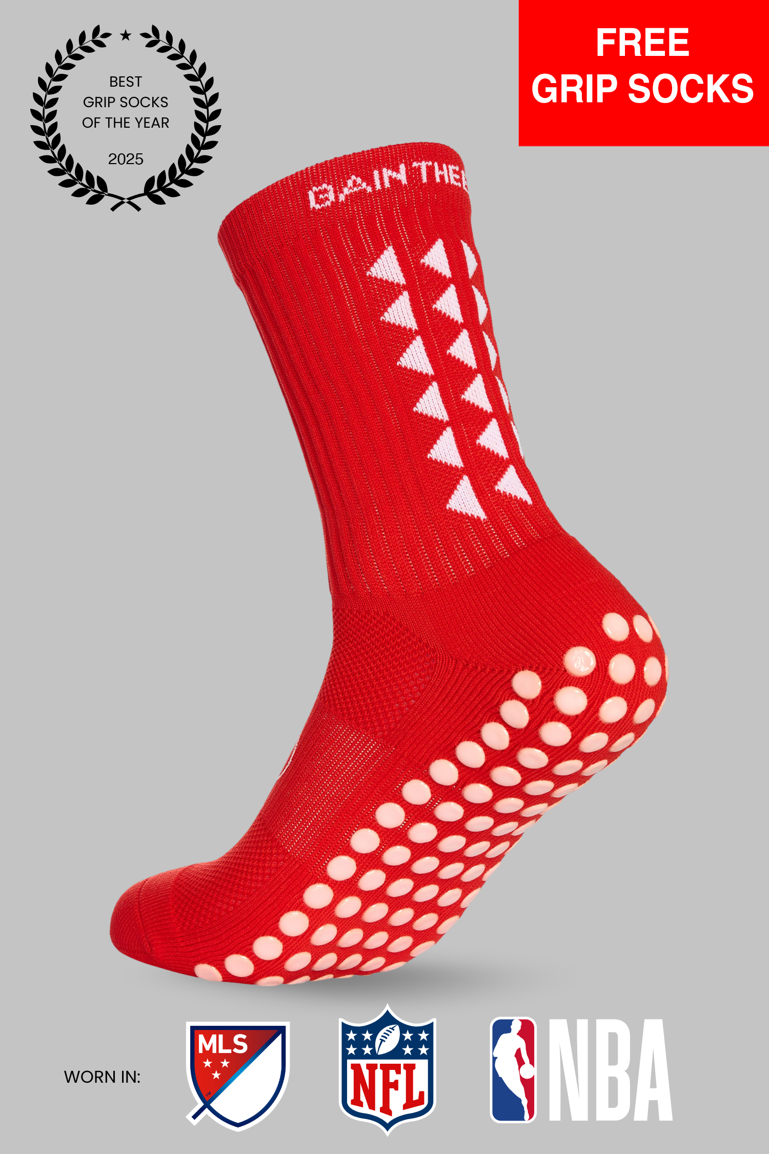 GRIP SOCKS 3.0  MidCalf Length - Red