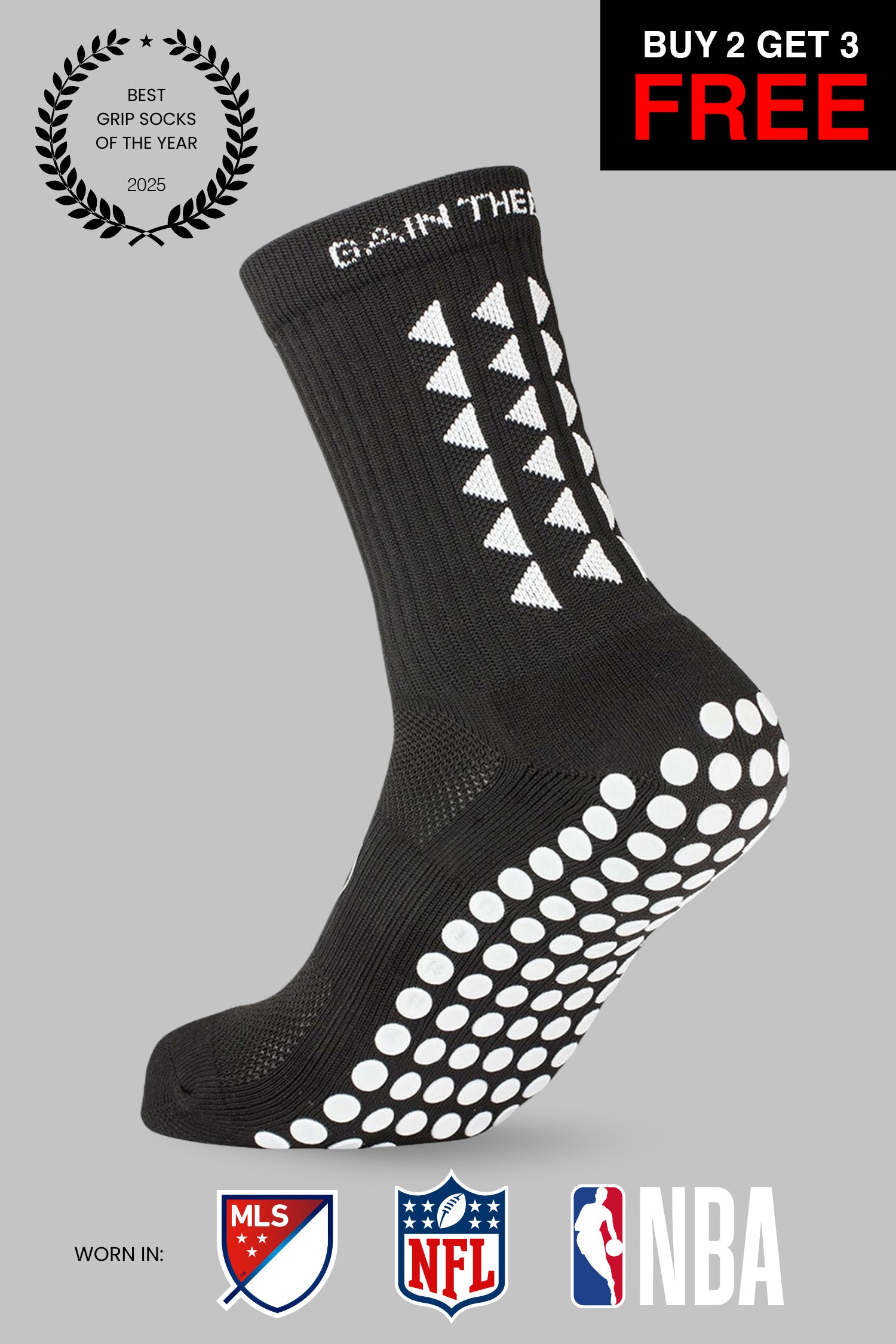 GRIP SOCKS 3.0 MidCalf Length - Black