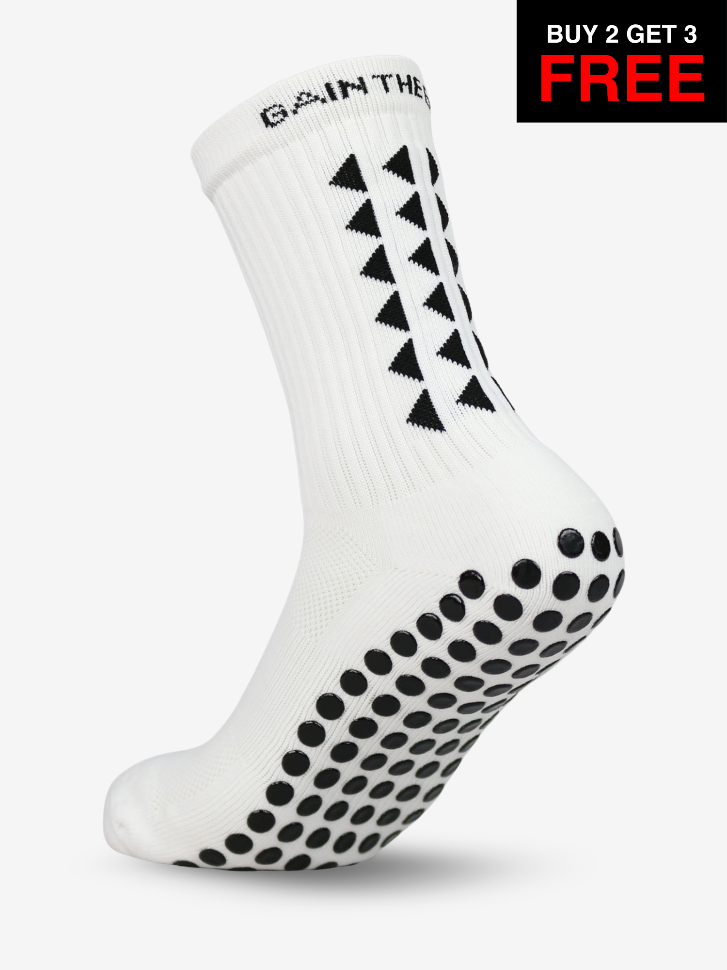GRIP SOCKS 3.0  MidCalf Length - White - SALE BUY 2 GET 3 FREE