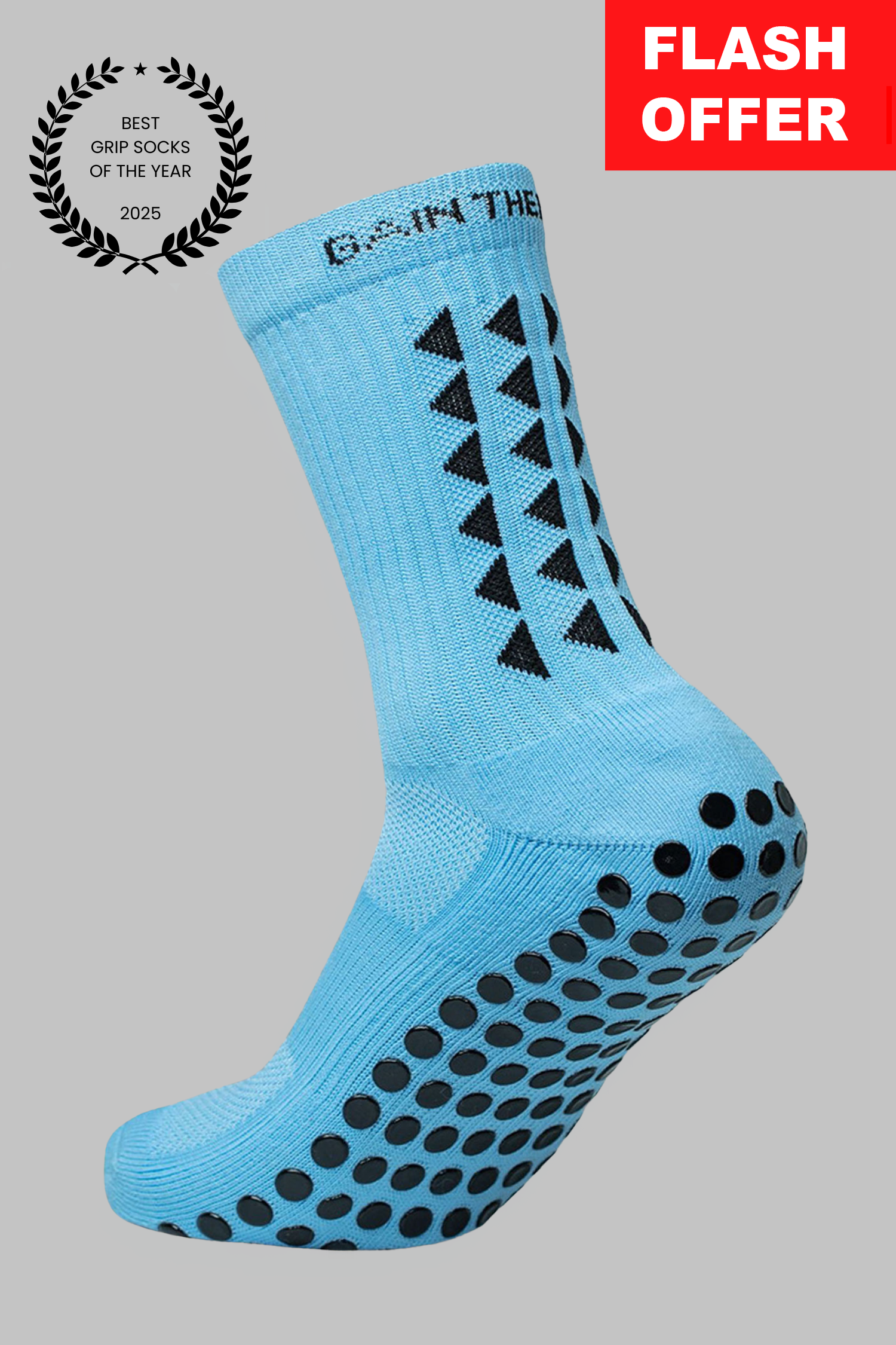GRIP SOCKS 3.0  MidCalf Length - Light Blue