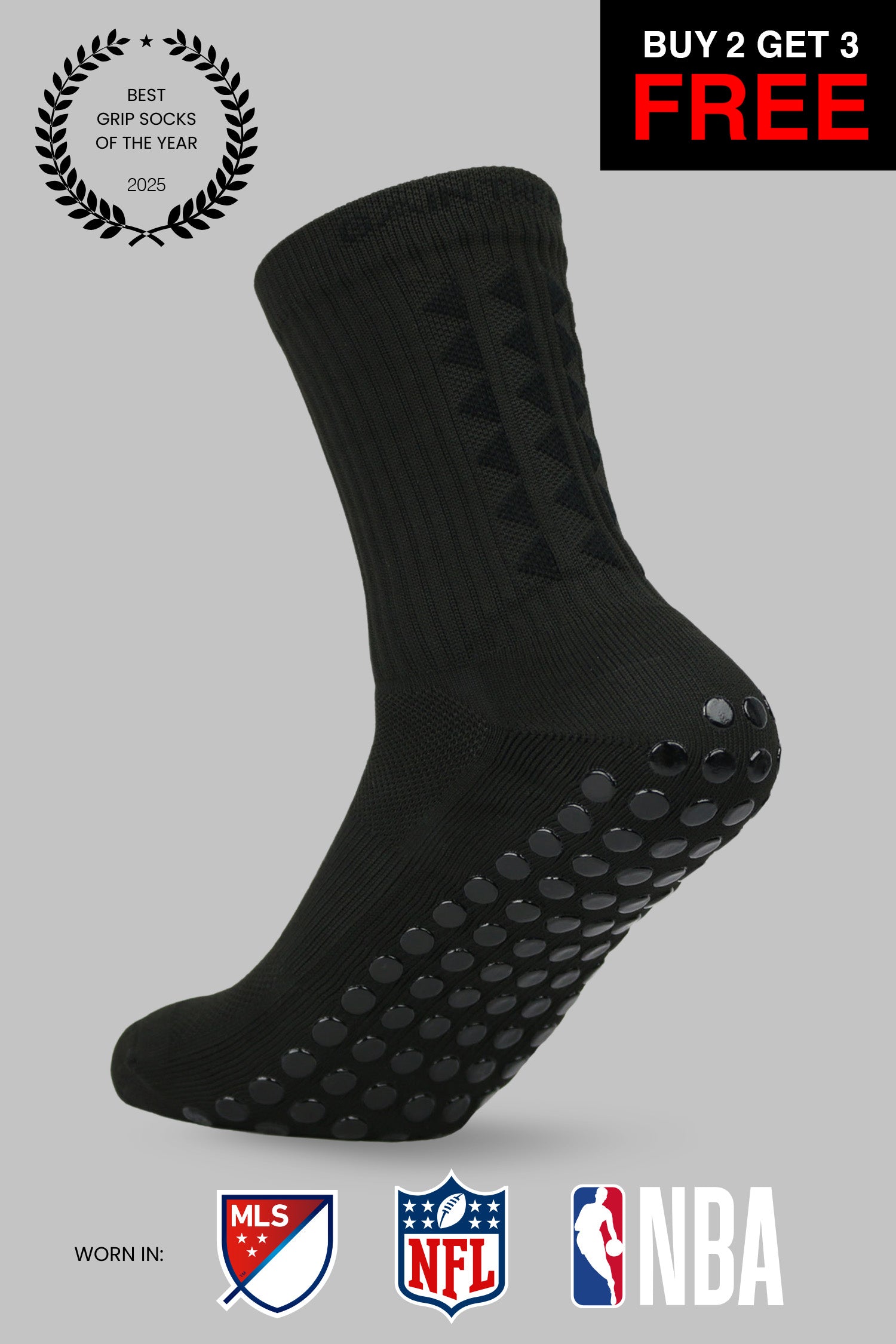 GRIP SOCKS 3.0 midcalf length - BLACKOUT EDITION