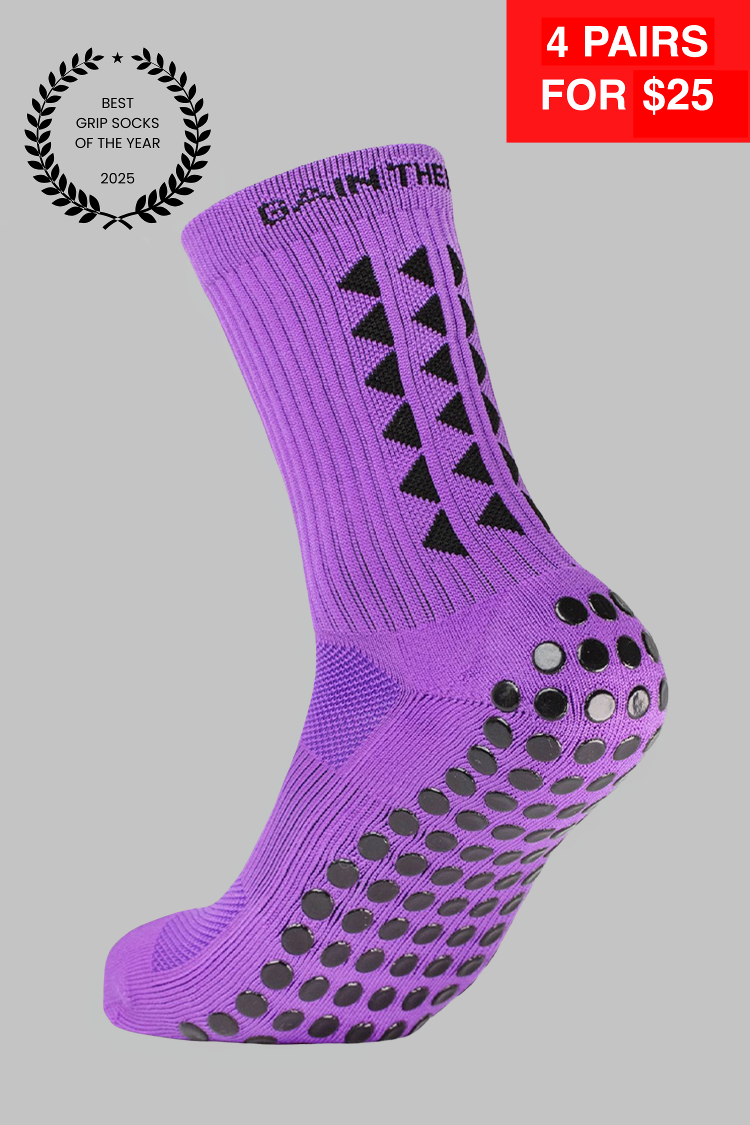 GRIP SOCKS 3.0 MidCalf Length - Purple – Gain The Edge US