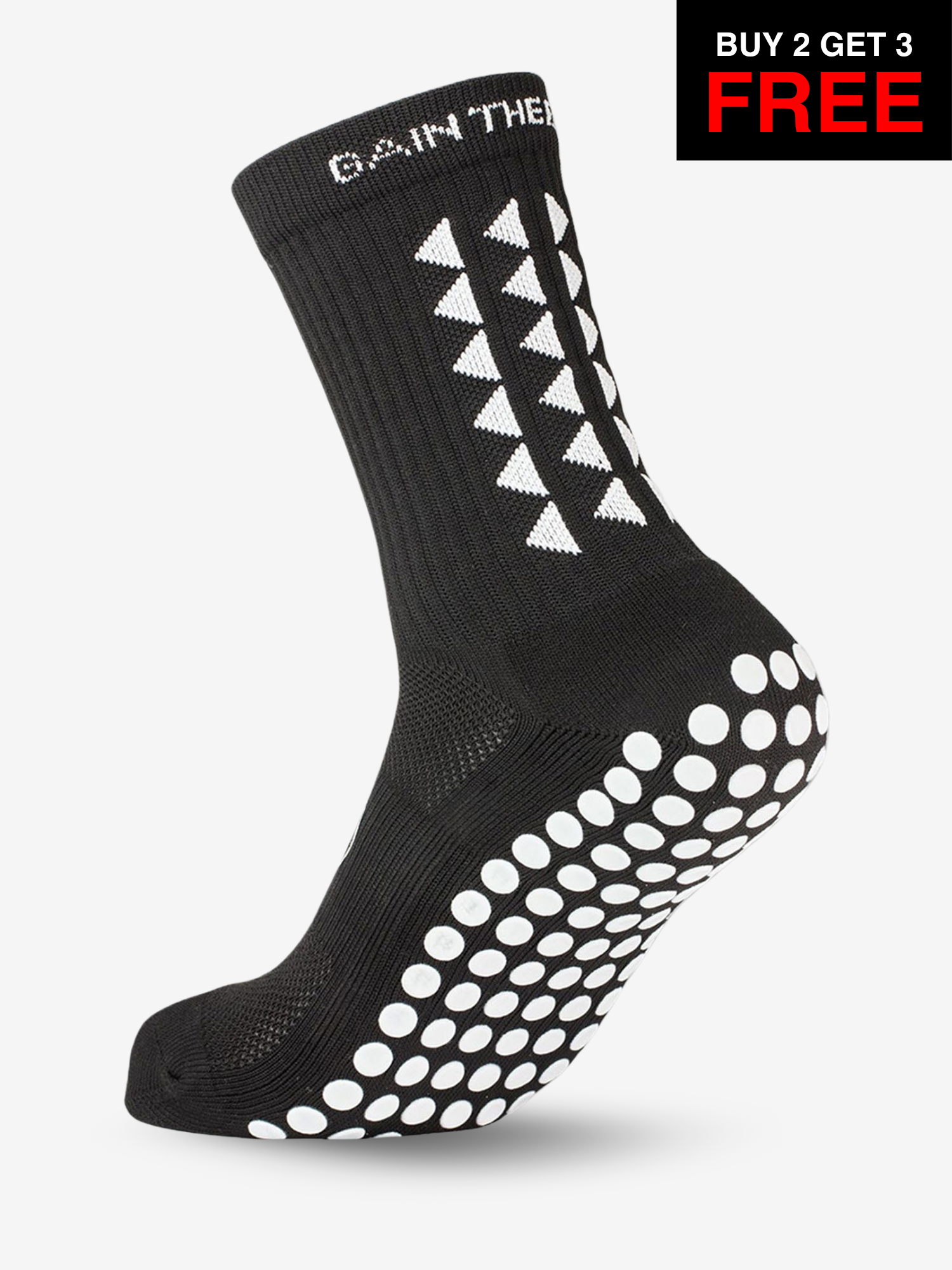 GRIP SOCKS 3.0 MidCalf Length - Black - SALE BUY 2 GET 3 FREE