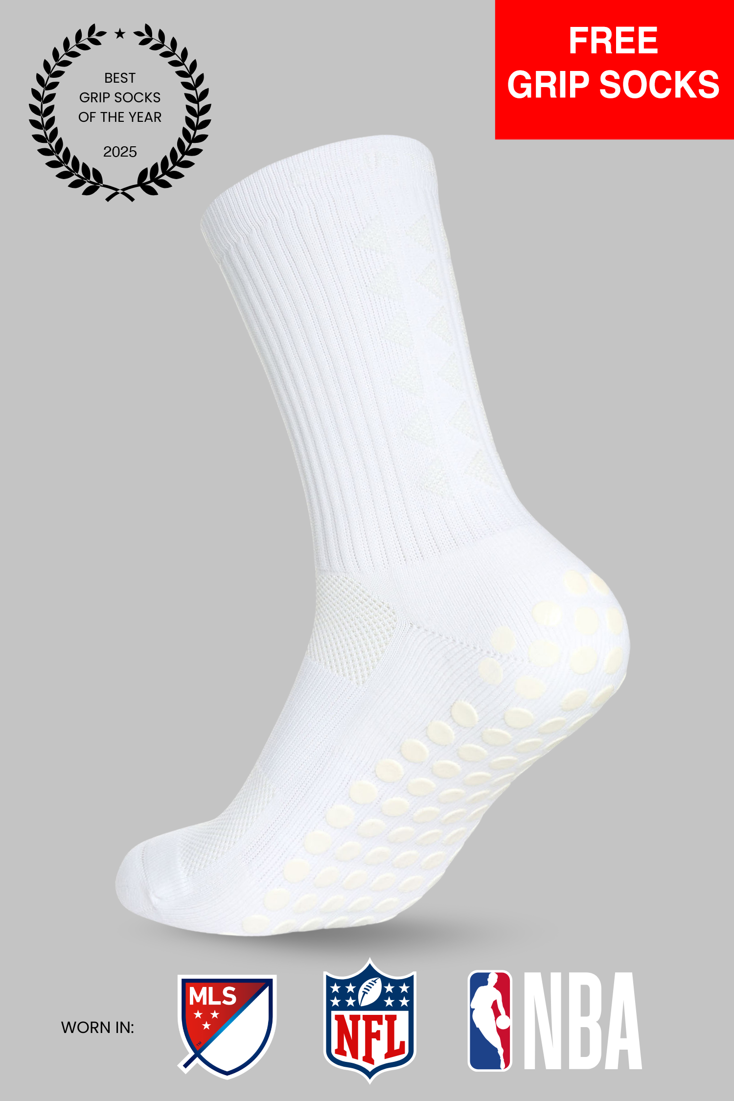 GRIP SOCKS 3.0 midcalf length - WHITEOUT EDITION