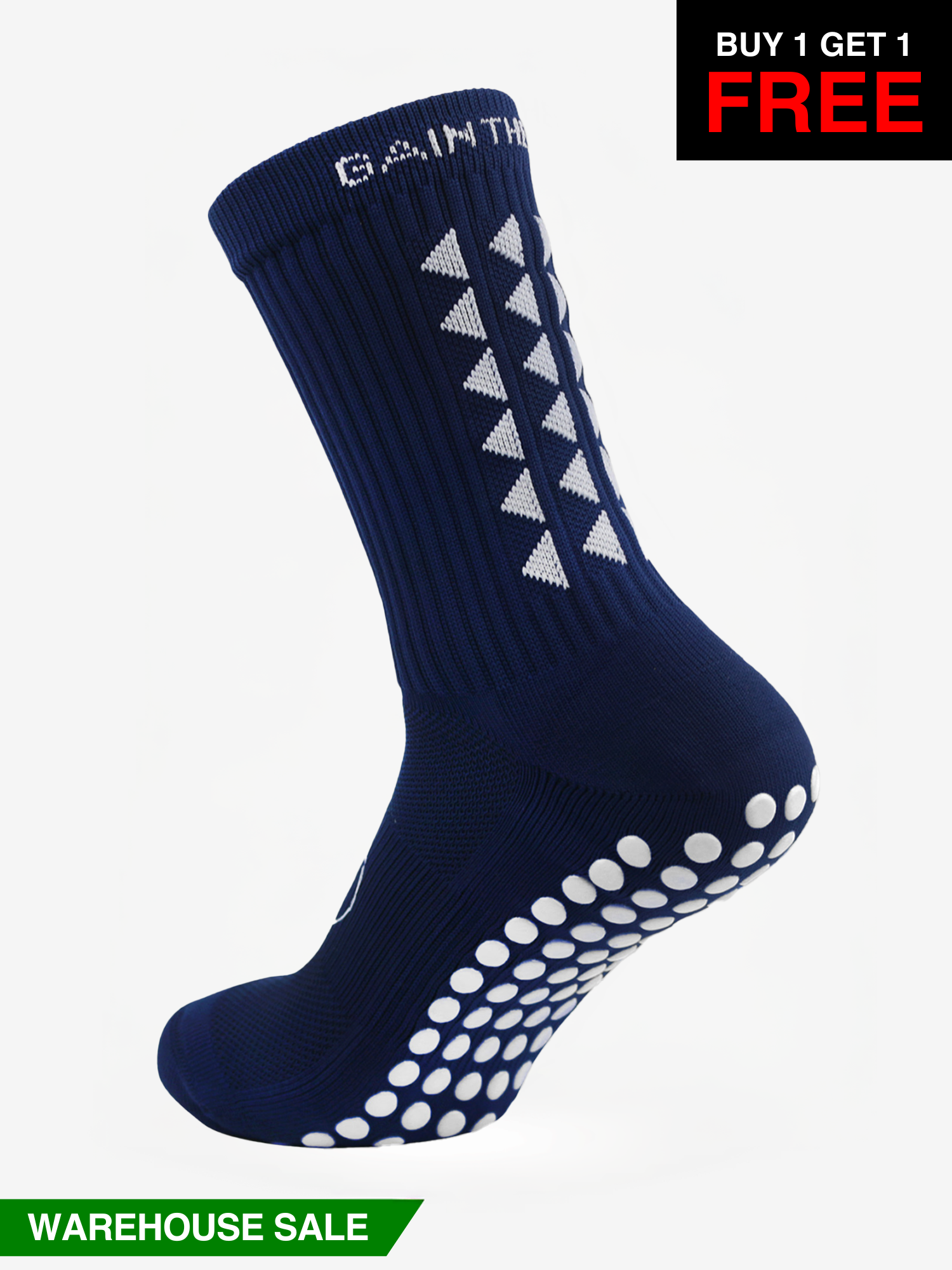 GRIP SOCKS 3.0  MidCalf Length - Navy Blue - WAREHOUSE SALE