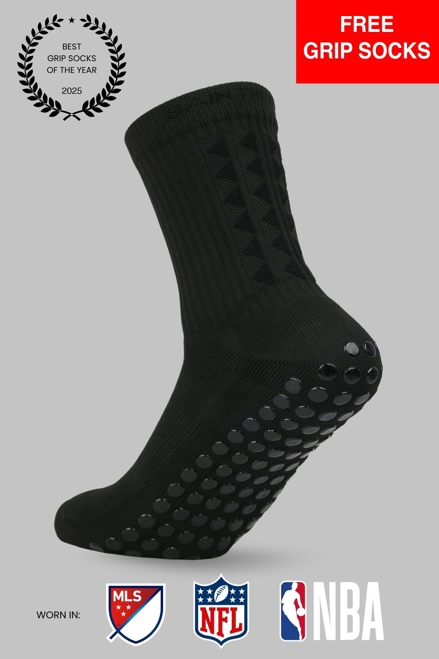 GRIP SOCKS 3.0 midcalf length - BLACKOUT EDITION