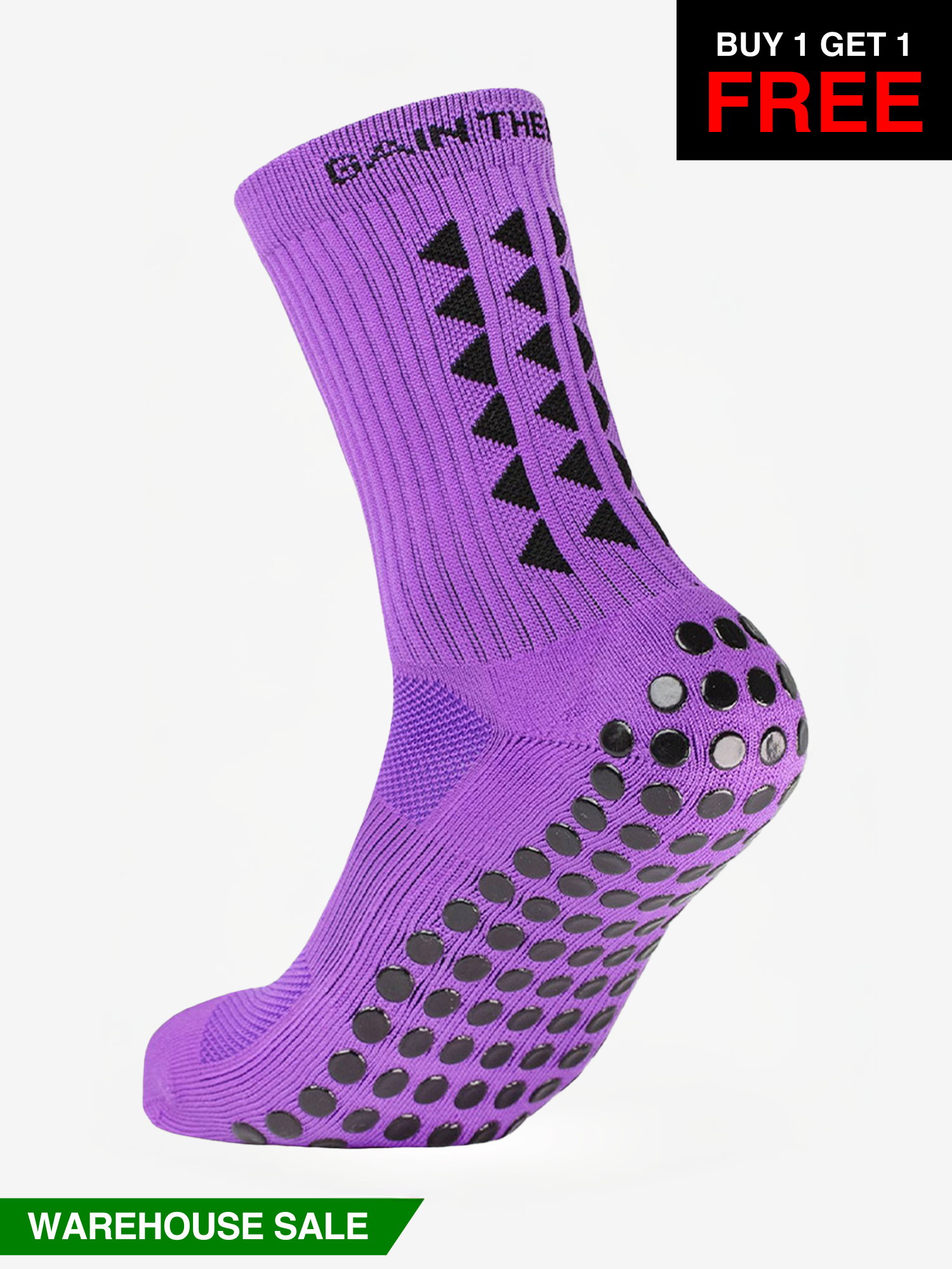 GRIP SOCKS 3.0  MidCalf Length - Purple - WAREHOUSE SALE