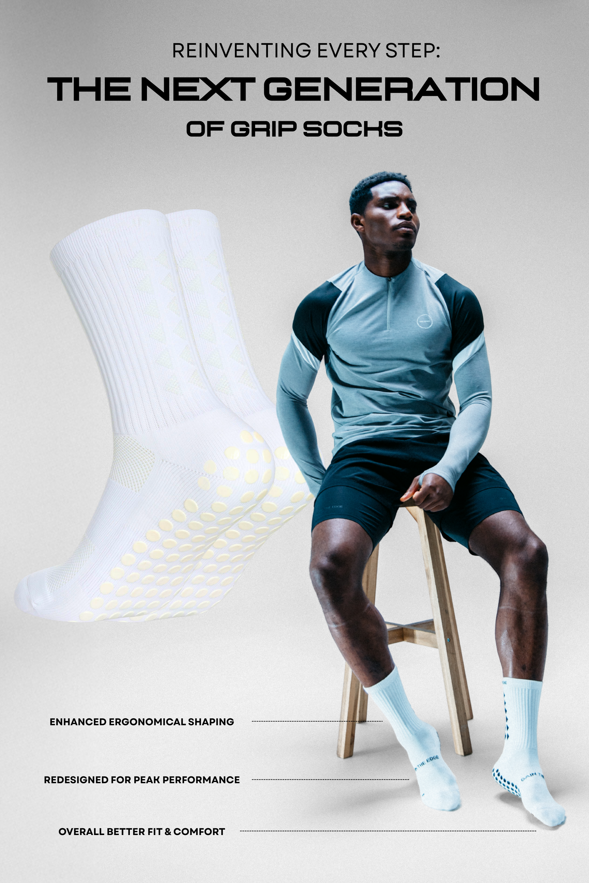 GRIP SOCKS 3.0 midcalf length - WHITEOUT EDITION