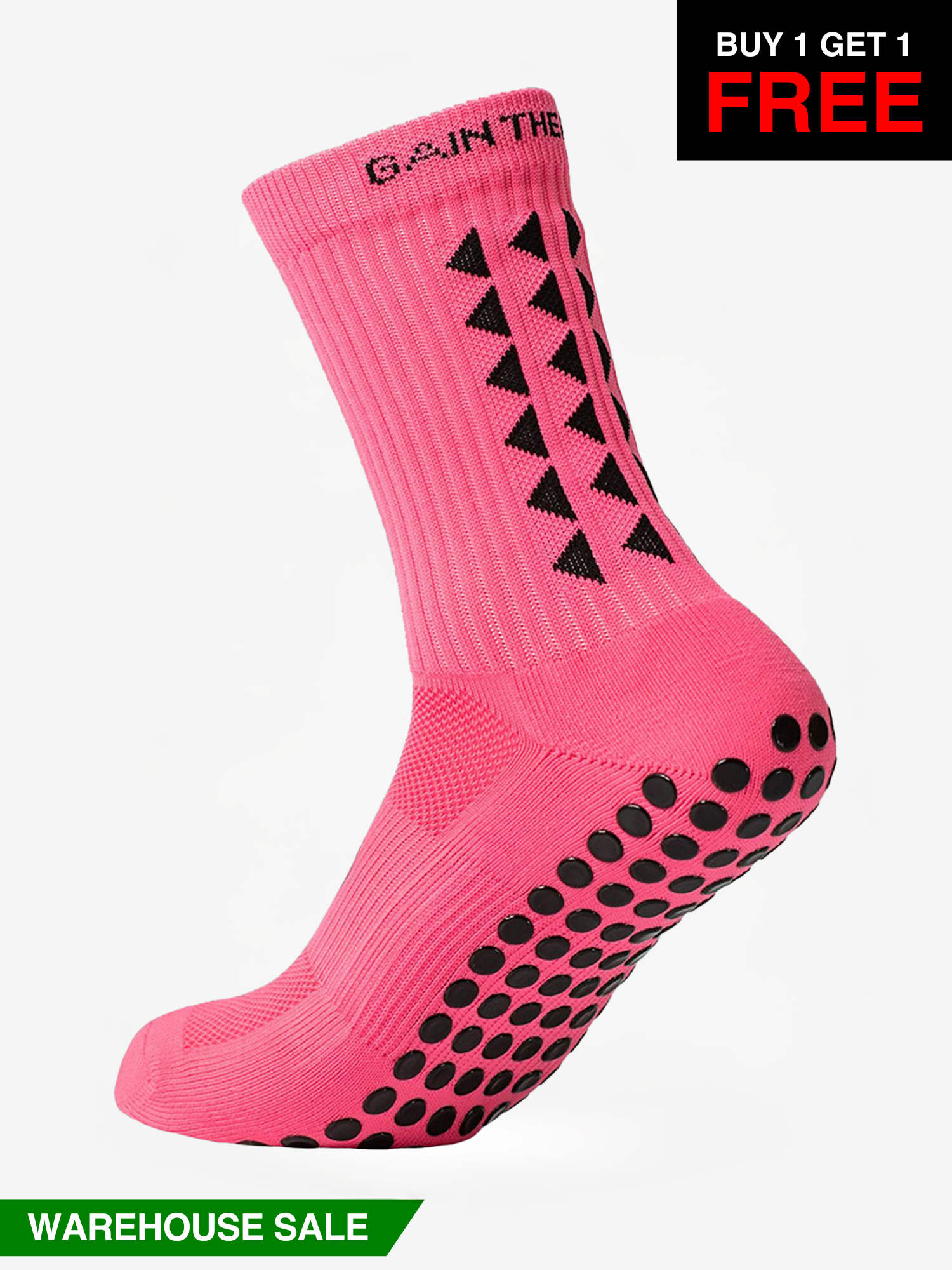 GRIP SOCKS 3.0  MidCalf Length - Pink - WAREHOUSE SALE