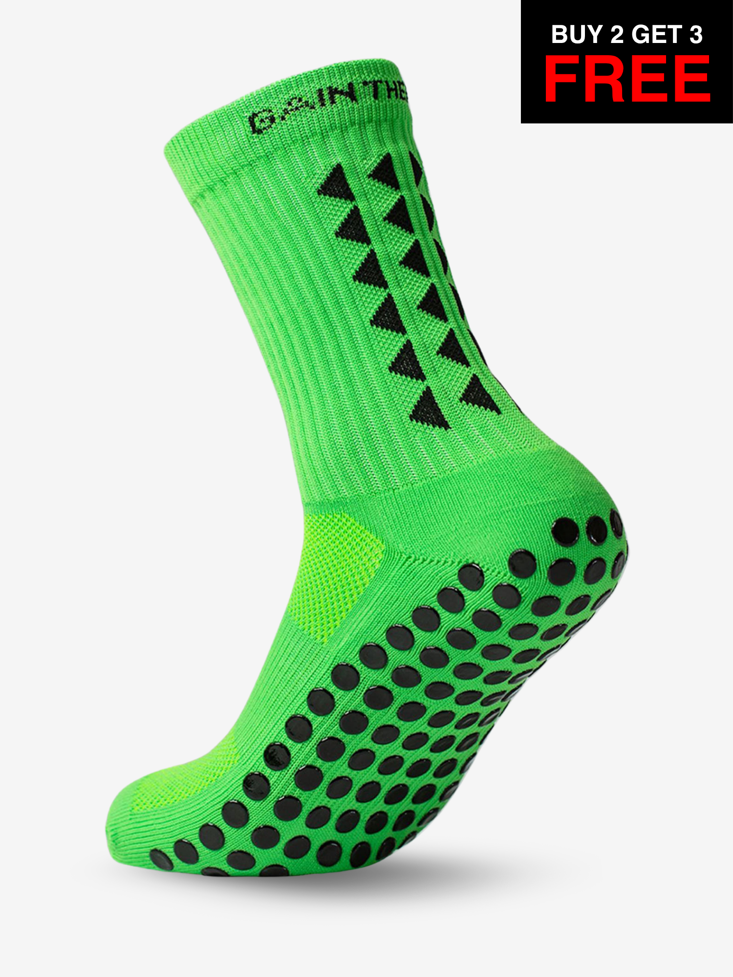 GRIP SOCKS 3.0  MidCalf Length - Green - SALE BUY 2 GET 3 FREE