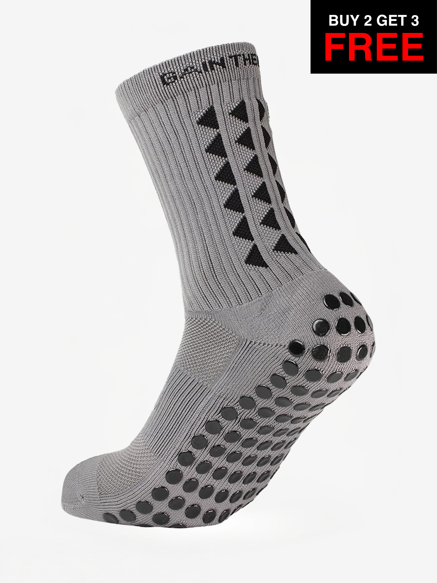 GRIP SOCKS 3.0  MidCalf Length - Grey - SALE BUY 2 GET 3 FREE