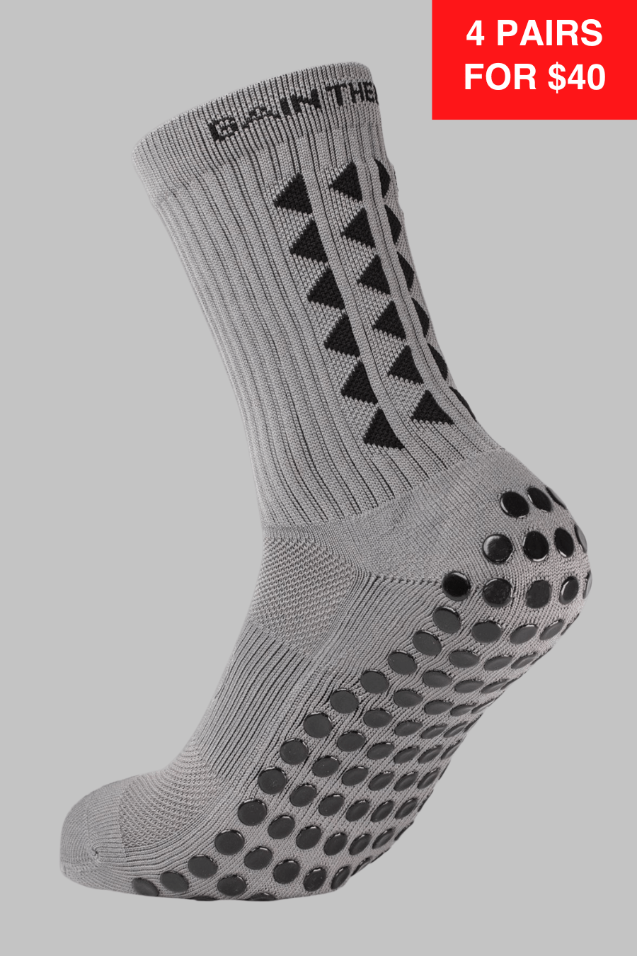 GRIP SOCKS 2.0 MidCalf Length - Grey - Gain The Edge US