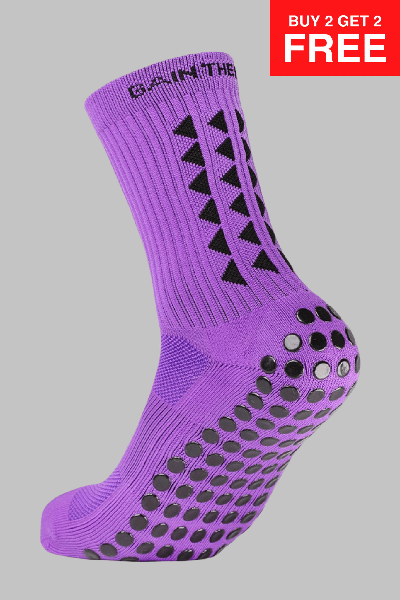 GRIP SOCKS 2.0 MidCalf Length - Purple - Gain The Edge US