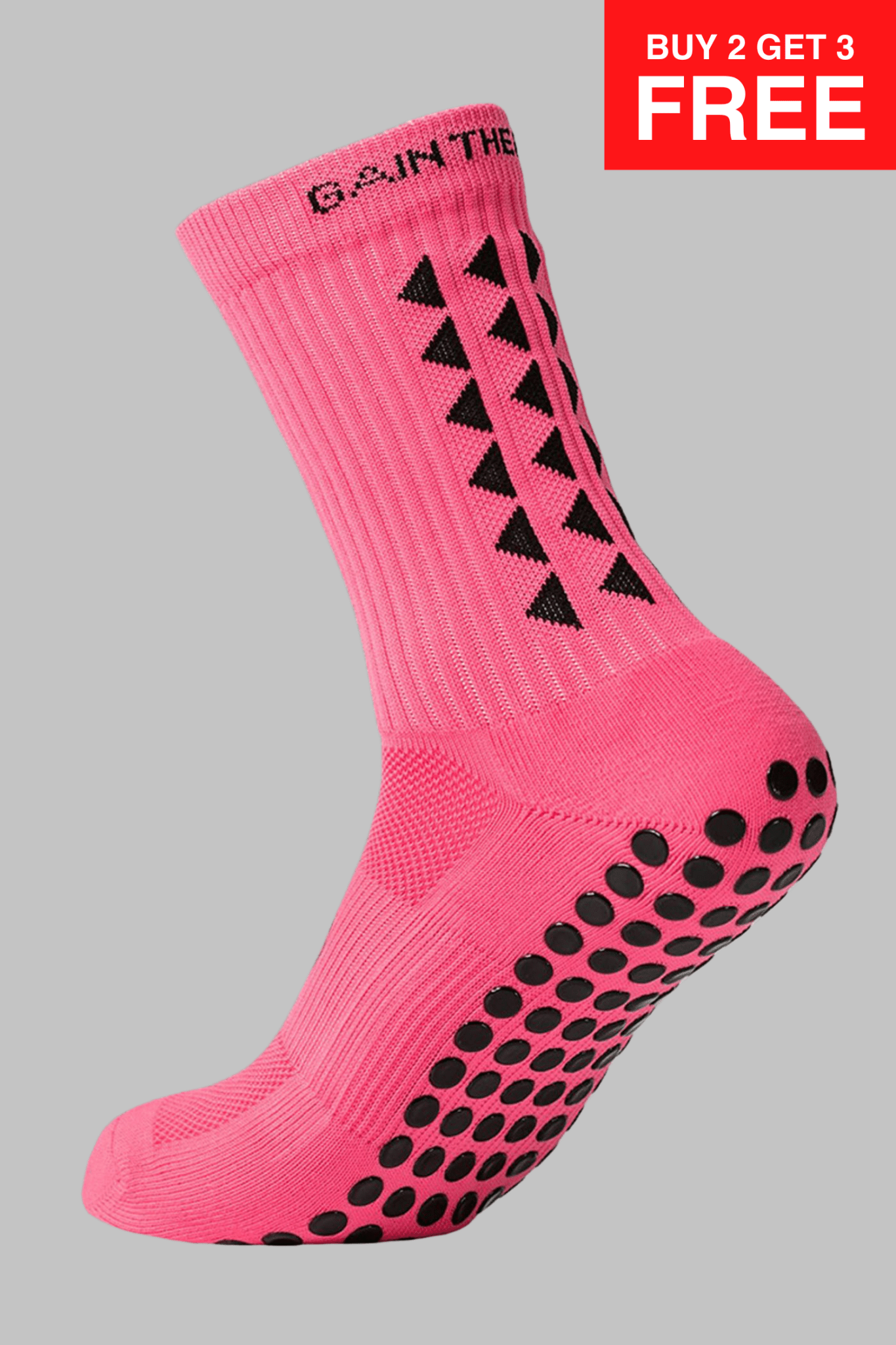 GRIP SOCKS 3.0 MidCalf Length - Pink - Gain The Edge US